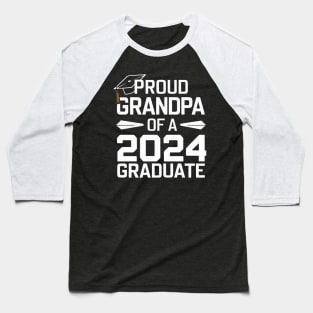 Proud Grandpa of a 2024 Graduate Senior Class Family Graduation Baseball T-Shirt